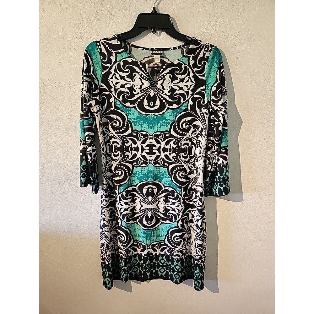 Woman’s Dress Design By Haani Size S 3/4 bell Sleeves Sheath
